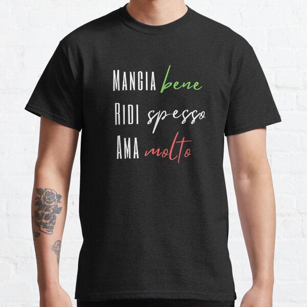 Vista previa del artículo con la obra «Mangia Bene, Ridi Spesso, Ama Molto Cita italiana», diseñado y vendido por MusberriDesigns.