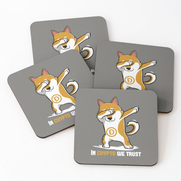 Item preview, Crypto Dogecoin shiba inu dog dabbing cartoon  / In crypto we trust designed and sold by portrait4you.