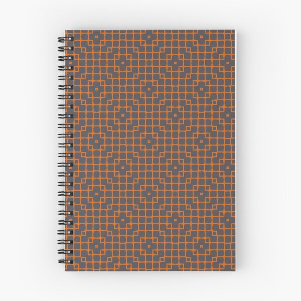 Item preview, Geometric Pattern Mesh Grey Orange designed and sold by Antava.
