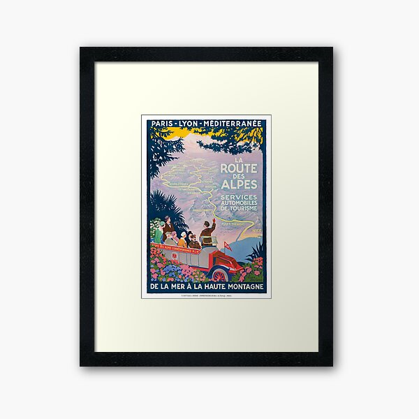 Artikel-Vorschau von 1920 Frankreich La Route Des Alpes PLM Reiseplakat, designt und verkauft von retrographics.