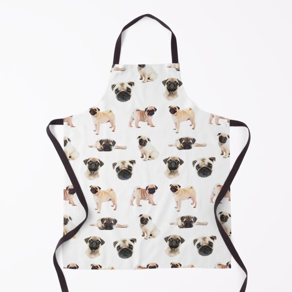 Item preview, Six pugs Cute line-art Dog Design Pattern designed and sold by BayRosePets.
