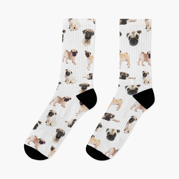 Item preview, Six pugs Cute line-art Dog Design Pattern designed and sold by BayRosePets.