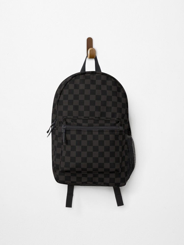 black checkered lv backpack