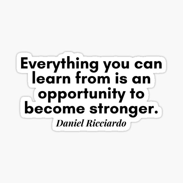 citation de daniel ricciardo Sticker