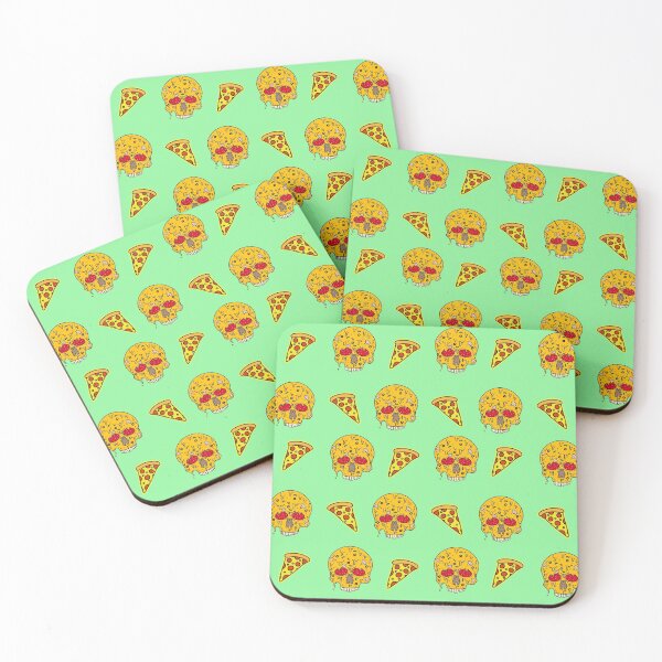Item preview, Pizza Skulls N Slices (Green) designed and sold by Milasneeze.