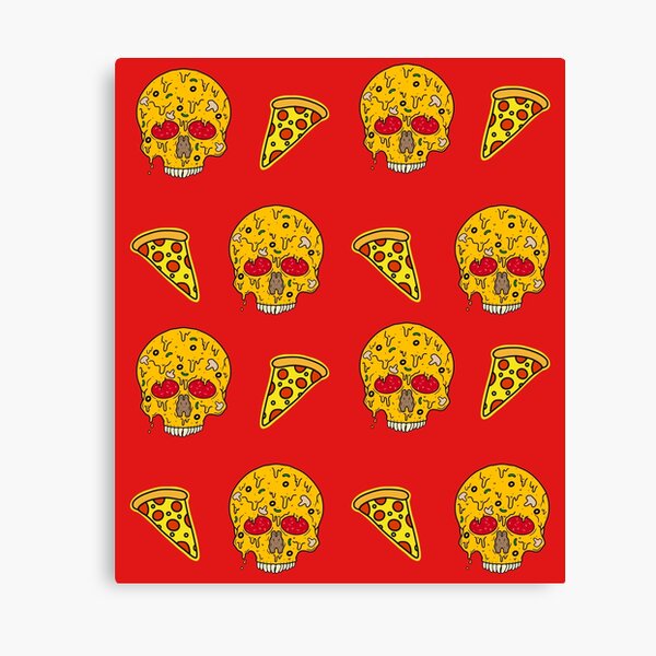 Item preview, Pizza Skulls N Slices (Red) designed and sold by Milasneeze.