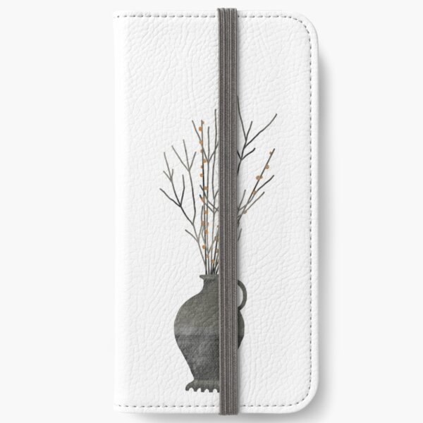 Roman vase with branches iPhone Wallet