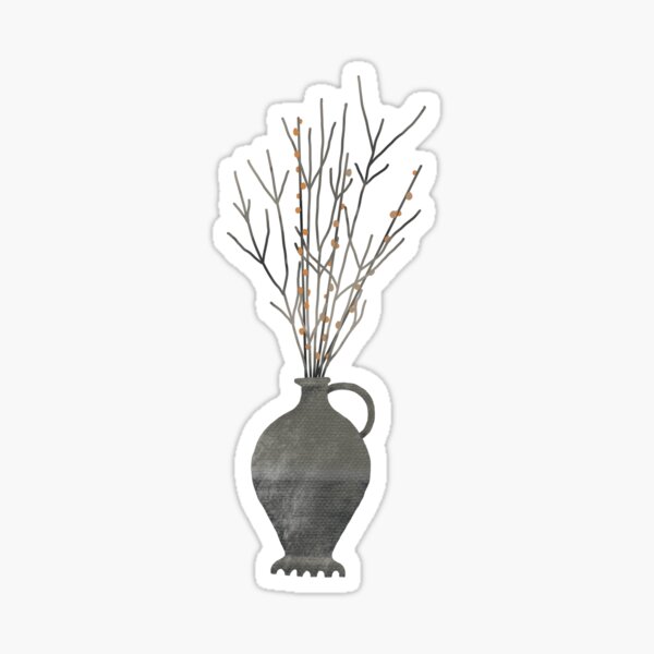 Roman vase with branches Sticker