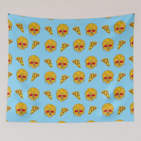 Item preview, Pizza Skulls N Slices (Blue) designed and sold by Milasneeze.