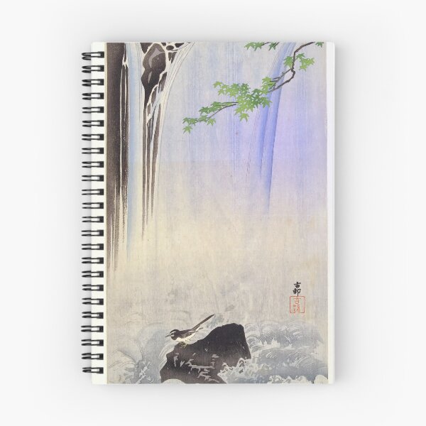 Item preview, Pájaro sobre rocas con cascada designed and sold by drpendleton.
