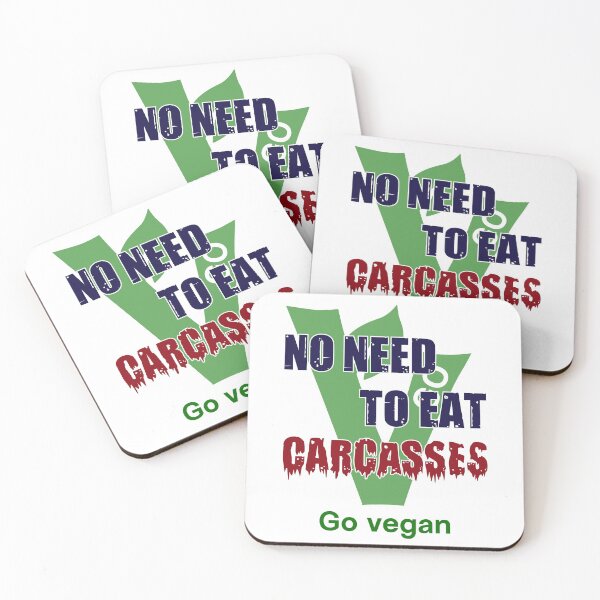 Item preview, No need to eat carcasses - vegan message designed and sold by reIntegration.