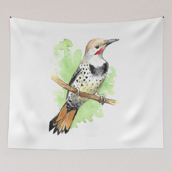 Item preview, Watercolor Northern Flicker Woodpecker designed and sold by BlackGoatPrints.
