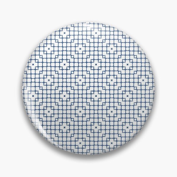Item preview,  Geometric Pattern Mesh White Blue designed and sold by Antava.