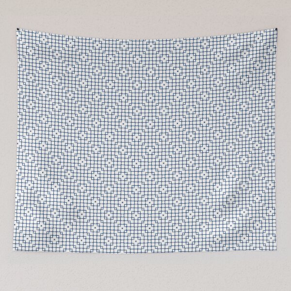 Item preview,  Geometric Pattern Mesh White Blue designed and sold by Antava.