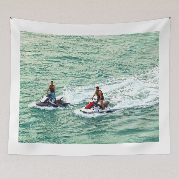 Item preview, Two Jet Skis In Open Water in Miami  designed and sold by BritishYank.
