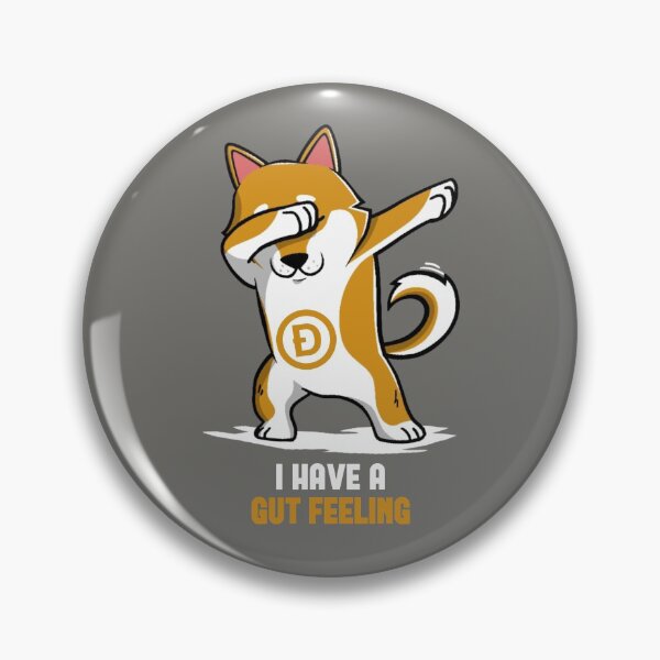 Item preview, Crypto Dogecoin  shiba inu dog dabbing cartoon / I have a gut feeling designed and sold by portrait4you.