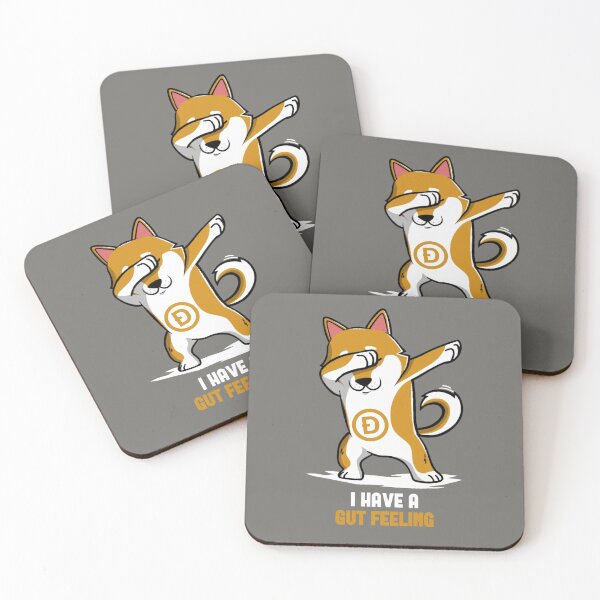 Item preview, Crypto Dogecoin  shiba inu dog dabbing cartoon / I have a gut feeling designed and sold by portrait4you.