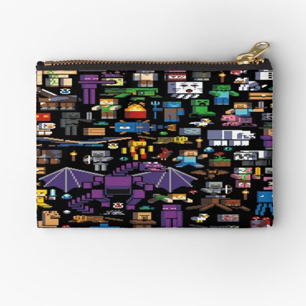 All minecraft characters . Zipper Pouch