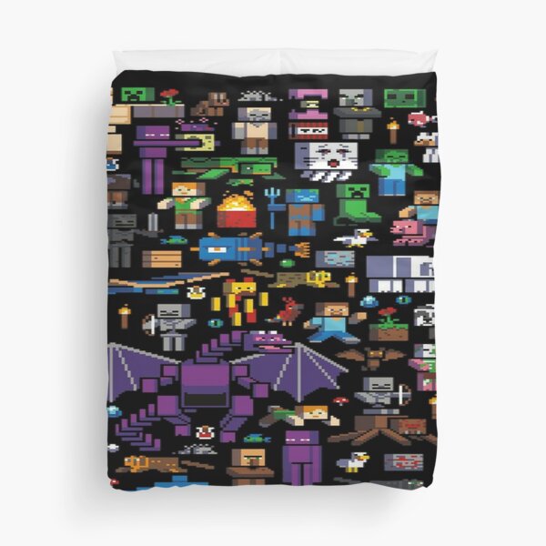 All minecraft characters . Duvet Cover