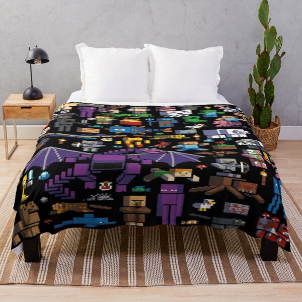 All minecraft characters . Throw Blanket