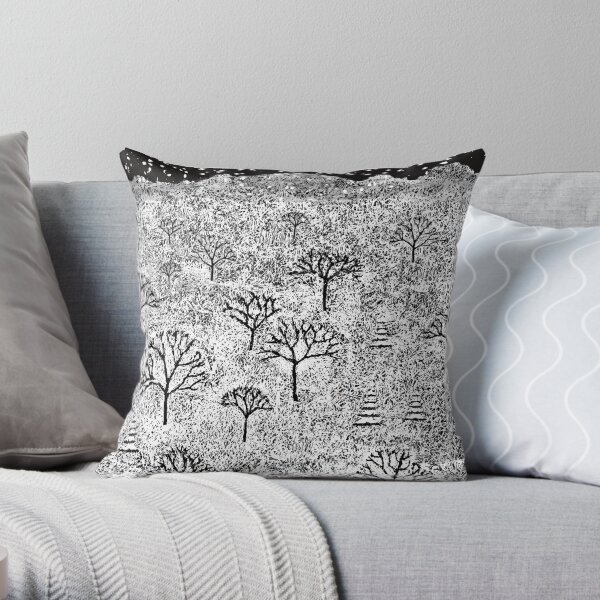 Walking the Dog Throw Pillow
