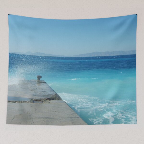 Item preview, Rhodes pier Blue sea designed and sold by ArtisanAaron.