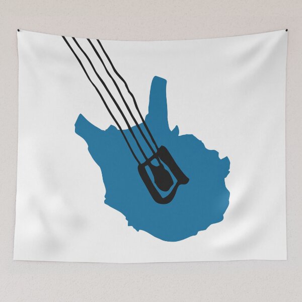 Item preview, Abstract Blue Electric Bass Guitar designed and sold by JoBella-Designs.