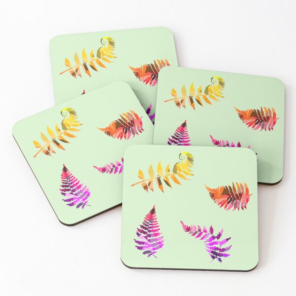 Item preview, Sunset themed Geometric Ferns designed and sold by cassikraft.
