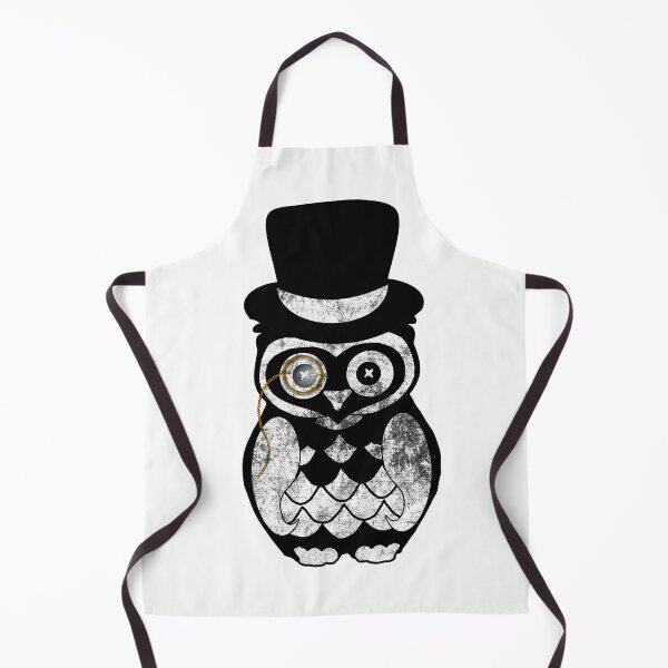 Item preview, Owl owl owl owl bird gentleman monocle retro vintage designed and sold by titanosdesign.