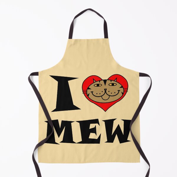 Item preview, I HEART MEW - BLACK AND BROWN STRIPE CAT designed and sold by RawSunArt.