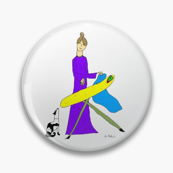 Item preview, grandmother with a cat ironing clothes designed and sold by lamrvet.