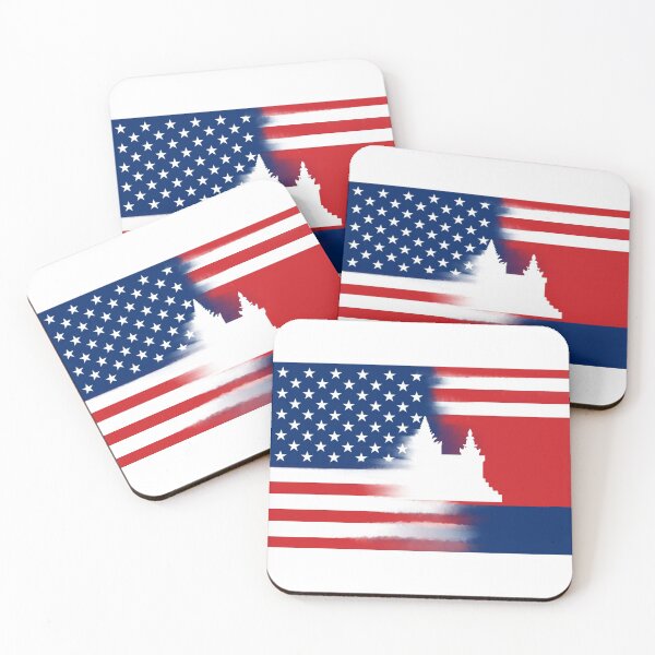Item preview, American & Cambodian Flag Merge  designed and sold by crober34.