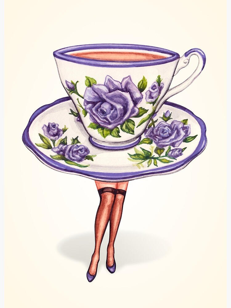 Tea Cup Pin-Up | Art Board Print