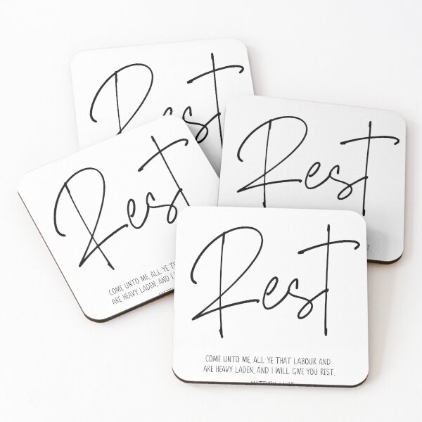 Item preview, Matthew 11:28, I Will Give You Rest, Bible Verse, Modern Christian Wall Art, Scripture Decor designed and sold by Dzhenka-Balimez.