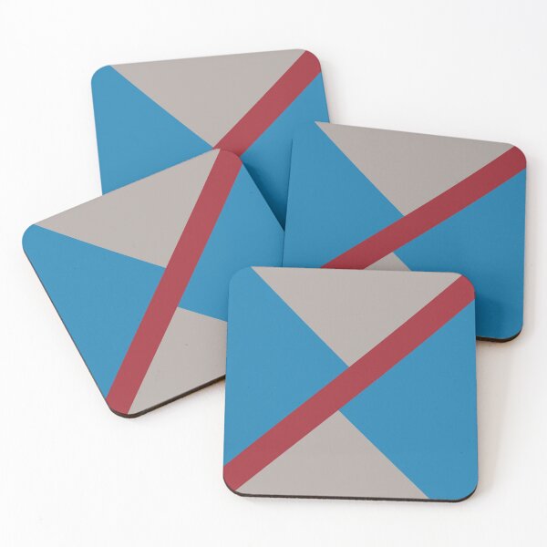 Item preview, Blue Red Grey Diagonal Stripe Offset Pattern 2021 Color of the Year Satin Paprika and Accents designed and sold by ColorOfTheYears.