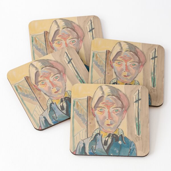 Item preview, Walter Gramatté Self-Portrait in Front of Stairs  designed and sold by Vintage Wall Art.