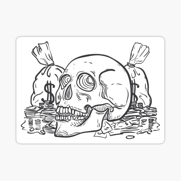 Death and Taxes Sticker