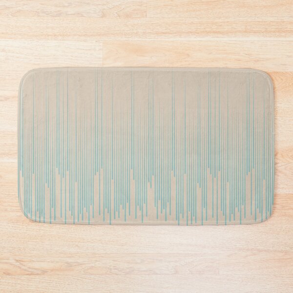 Item preview, Aqua and Beige Frequency Line Art Pattern 2021 Color of the Year Aqua Fiesta and Sourdough designed and sold by ColorOfTheYears.