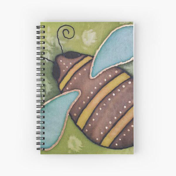 Bee 1 - a little silk painting Spiral Notebook