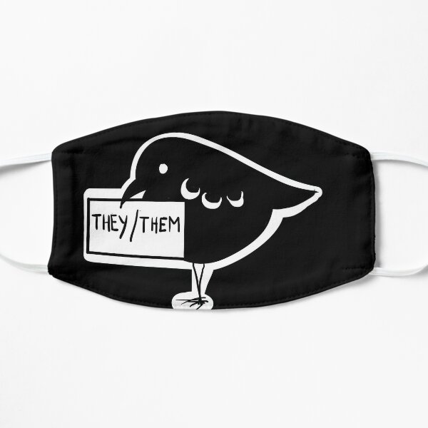 They/them crow Flat Mask
