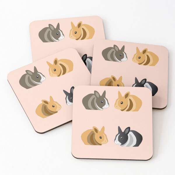 Item preview, Cute Bunny Rabbit Loaf X Four | Four Loaves of Cute Rabbits designed and sold by Rabbitti.