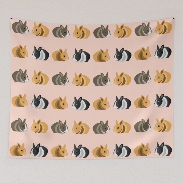 Item preview, Cute Bunny Rabbit Loaf X Four | Four Loaves of Cute Rabbits designed and sold by Rabbitti.