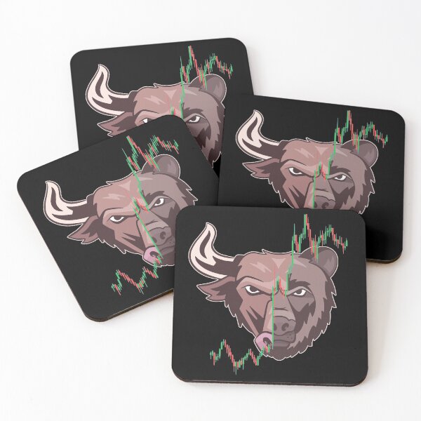 Item preview, Bull vs Bear Candlestick Chart Stock Market Investor Trader designed and sold by mikels.