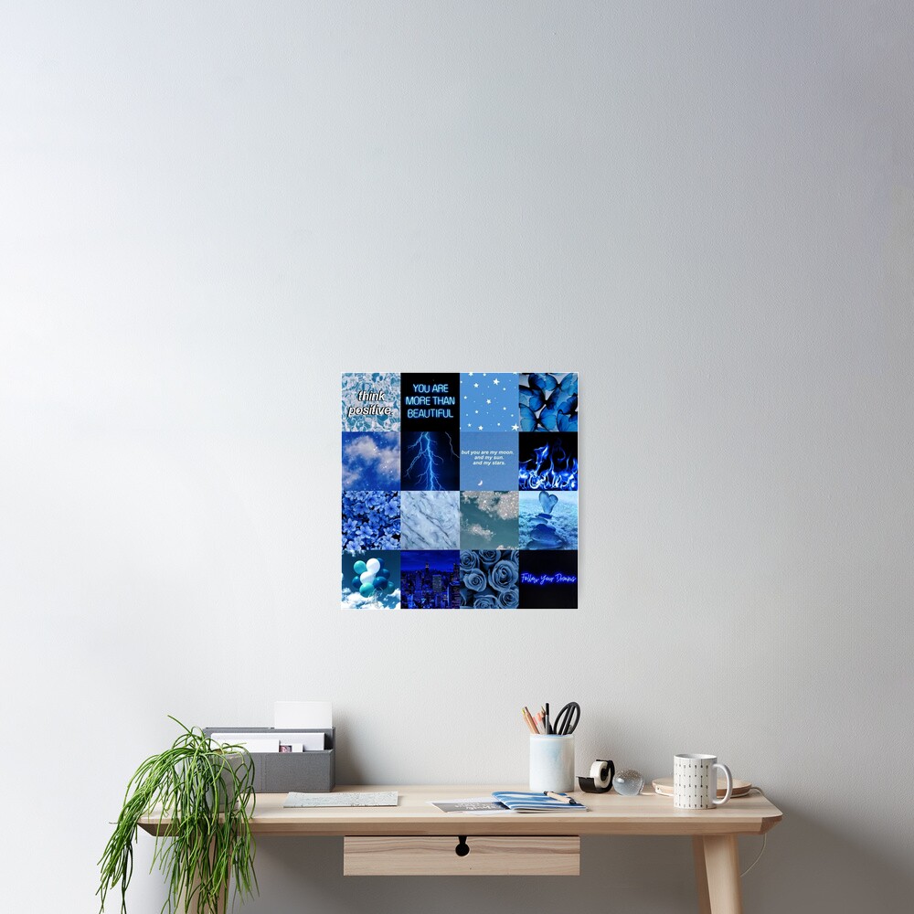 Aesthetic Blue Mood Poster By Vivichill Redbubble 0801