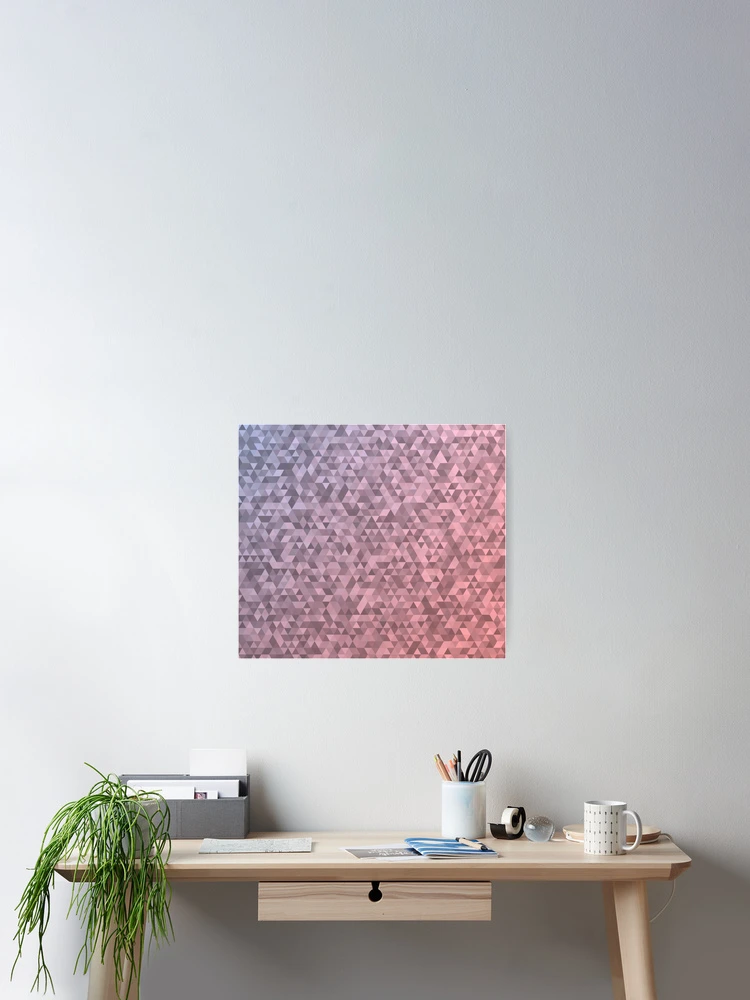 Thumbnail 2 of 3, Poster, Pink Modern Geometric Pattern designed and sold by Rizwana Khan.