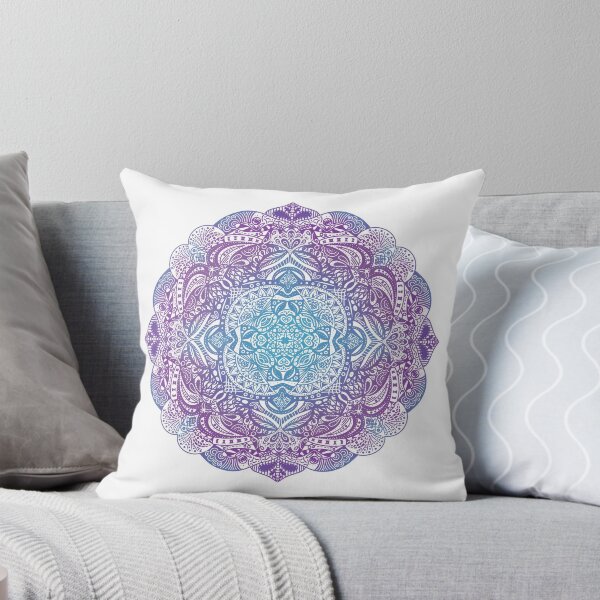 Artikelvorschau, Kompliziertes lila und blaugrünes Mandala entworfen und verkauft von hai1ey-design.