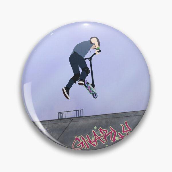 Item preview, Scooter rider trick print, skate park art designed and sold by Jurassic-Kate.