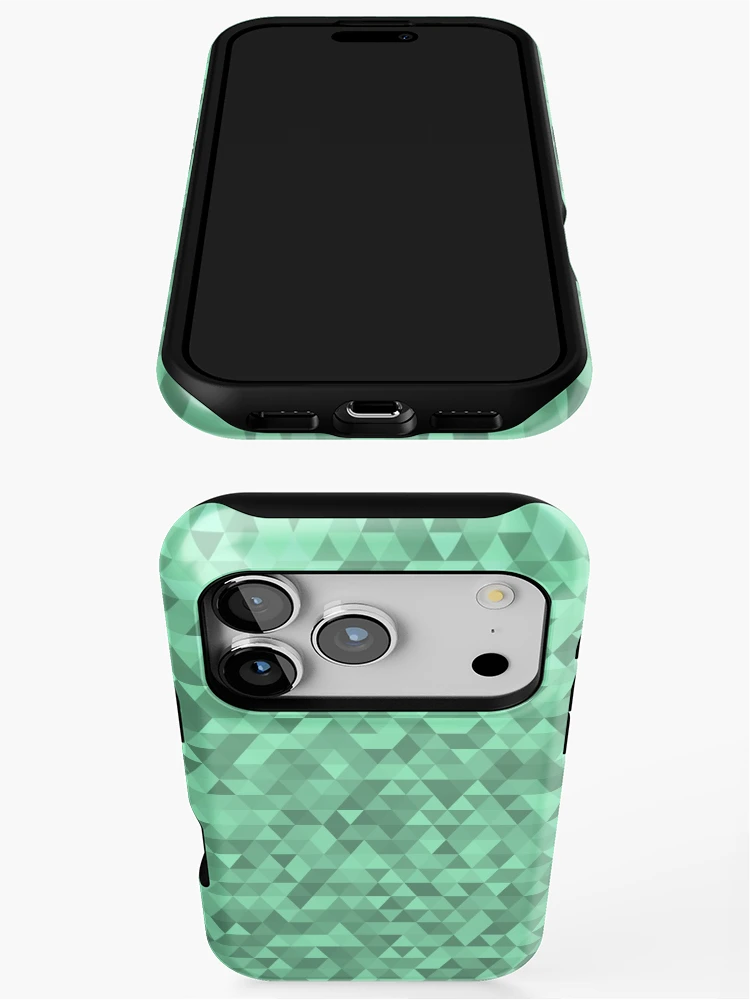 Thumbnail 3 of 4, iPhone Case, Turquoise Glitter Pattern designed and sold by Rizwana Khan.