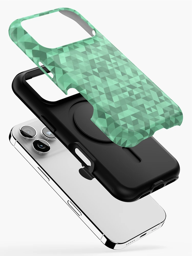 Thumbnail 2 of 4, iPhone Case, Turquoise Glitter Pattern designed and sold by Rizwana Khan.