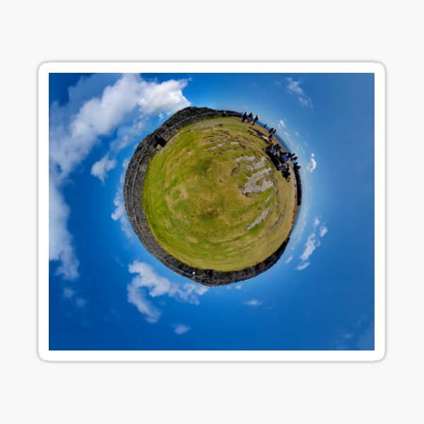 Fortified Ball - Inside Dun Aengus stone fort Sticker